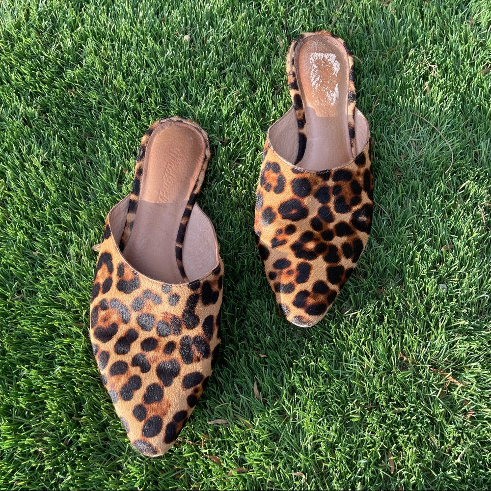 Madewell Remi Mule Leopard Calf Hair 7.5